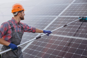 Solar panel cleaning